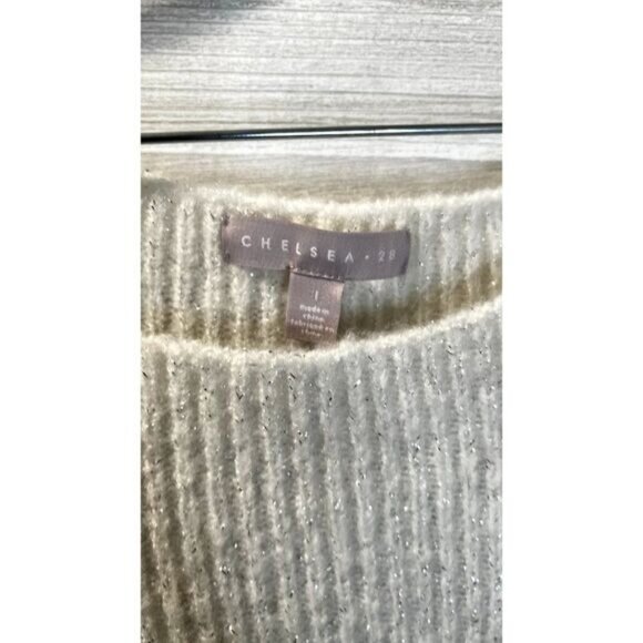 Chelsea 28‎ from Nordstrom Ivory Metallic Combo Long Sleeve Pullover Sweater - Picture 5 of 5